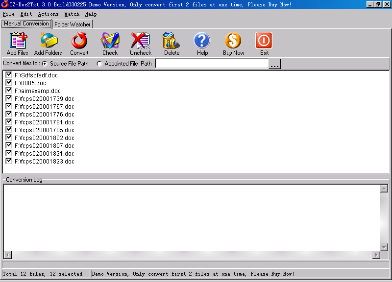 CZ-Doc2Txt Screenshot